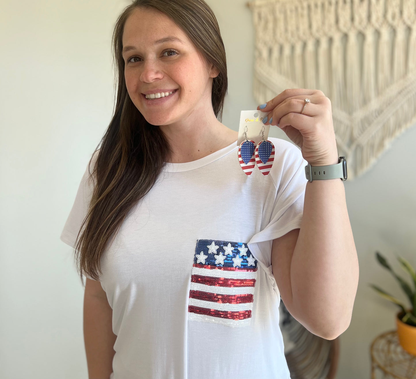 America earrings