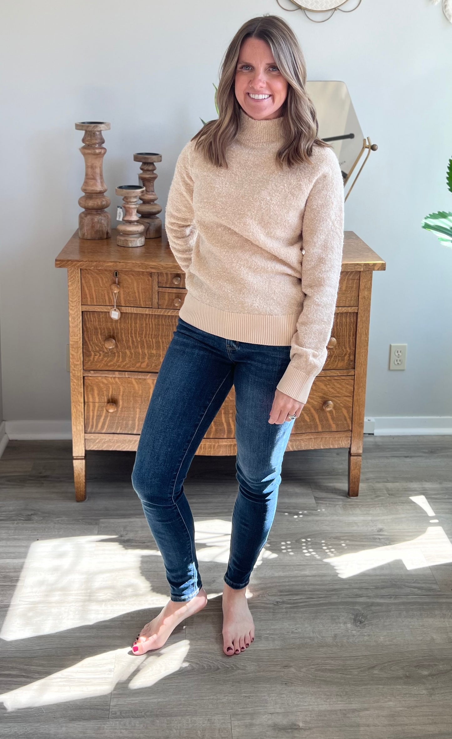 Oat high neck sweater