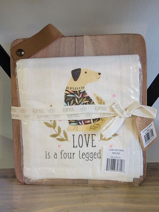 Dog towel with cutting board set